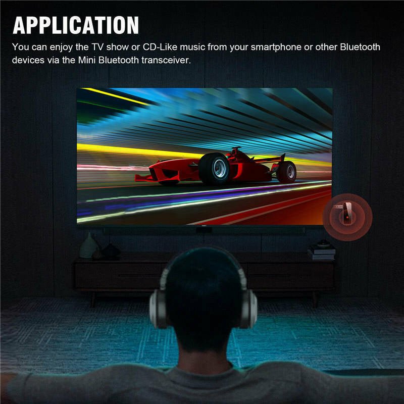 USB Wireless Bluetooth 5.0 2-in-1 Audio Adapter Transmitter and Receiver with 3.5mm AUX for Car Use