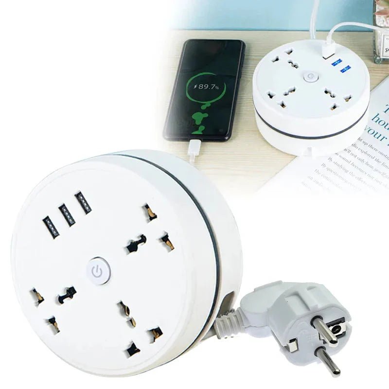 EU Plug AC Outlet Smart Home Power Strip 