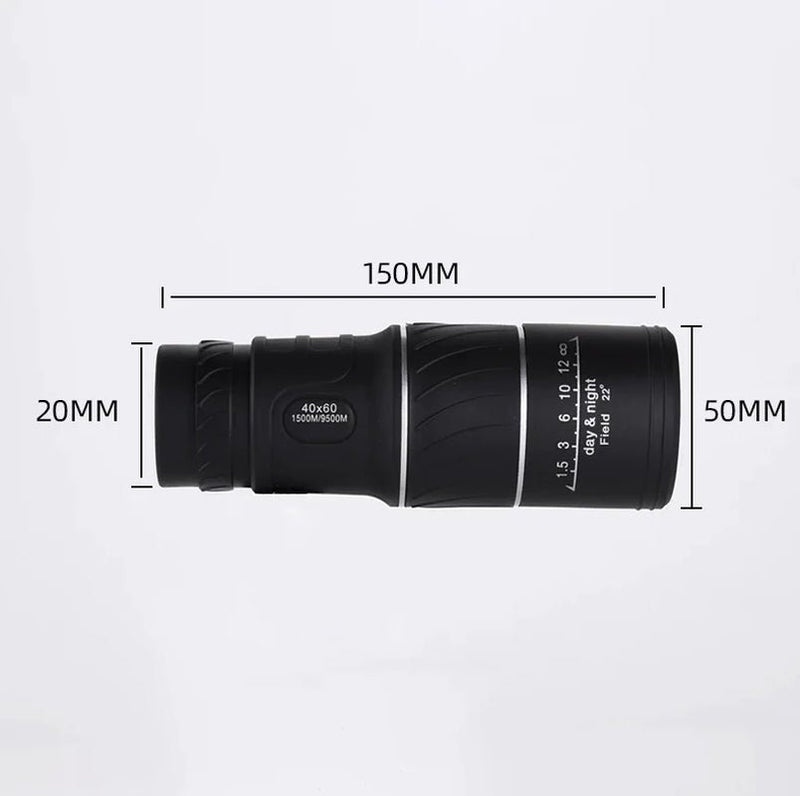 40X60 Monocular Binoculars with Night Vision BAK4 Prism High Power Waterproof