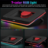 GT500 High-Performance Turbo Fan RGB Laptop Cooling Pad with Adjustable Speed, Seal Foam for Enhanced Cooling, Dust Filter Protection, Compatible with 13-17.3 Inch Gaming Laptops