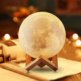 D5 Starry Moon Lamp 8Cm - LED Night Light with Stand