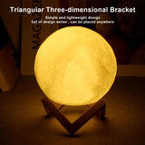 D5 Starry Moon Lamp 8Cm - LED Night Light with Stand