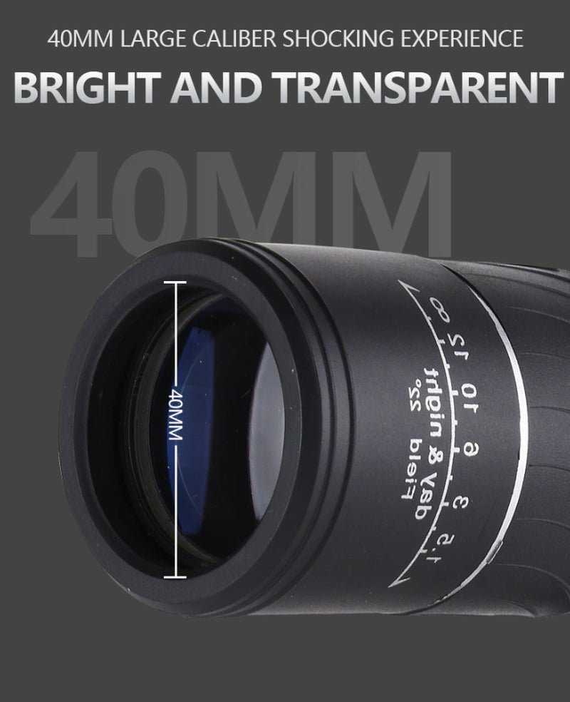 40X60 Monocular Binoculars with Night Vision BAK4 Prism High Power Waterproof